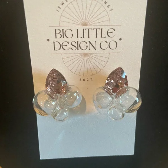 ⭐️🆕 Big Little Design Co Crystal Bubble and Brown Crystal Earrings - Picture 7 of 7